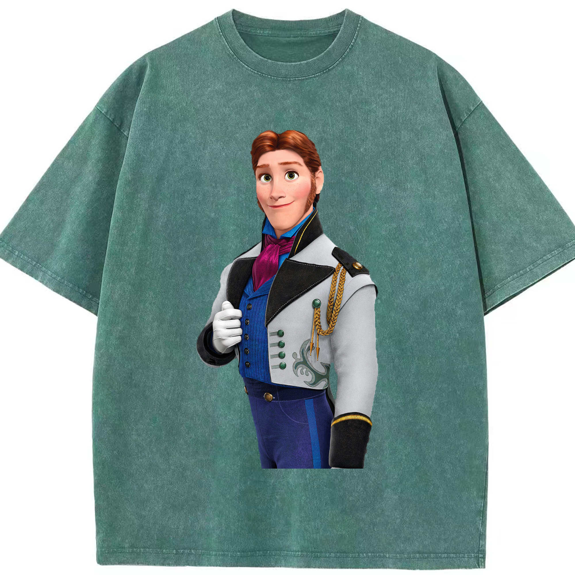 （画像用） アナと雪の女王 アンナ エルサ Frozen Anna Elsa 綿100% ヴィンテージ風 半袖Tシャツ（フロントプリント）
